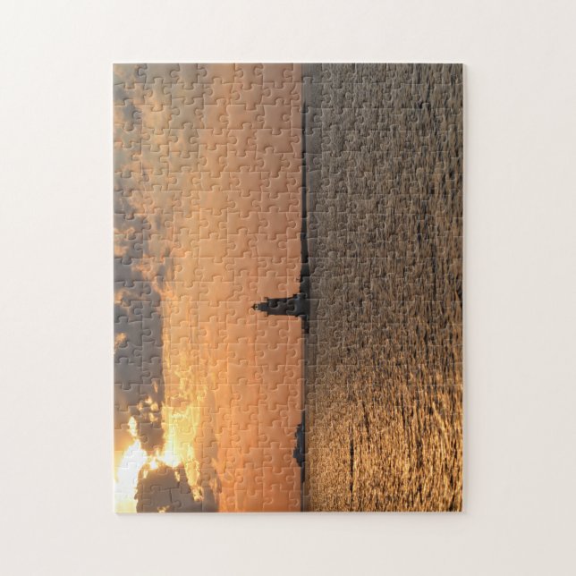 Delaware Breakwater Lighthouse Cape Henlopen Jigsaw Puzzle (Vertical)