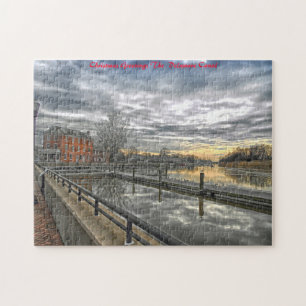 Delaware Canal. Christmas Greetings Jigsaw Puzzle