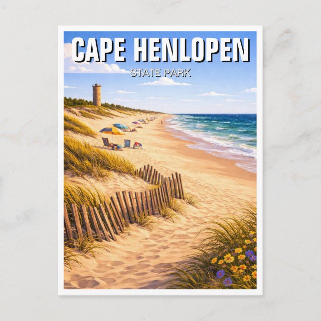Delaware Cape Henlopen State Park Postcard (Front)