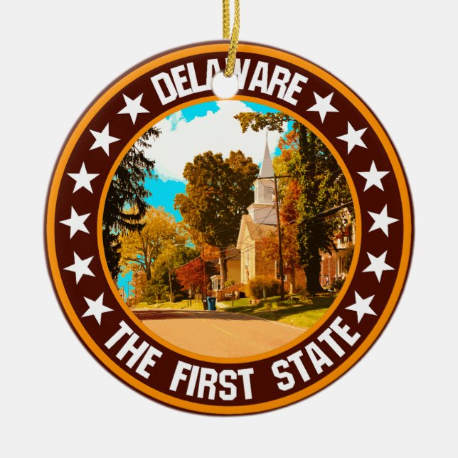 Delaware                                           ceramic tree decoration (Front)