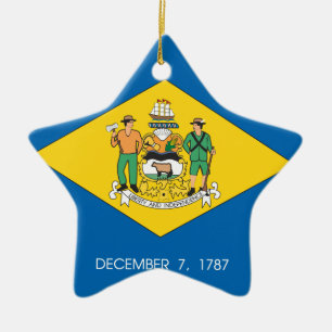 DELAWARE CERAMIC TREE DECORATION