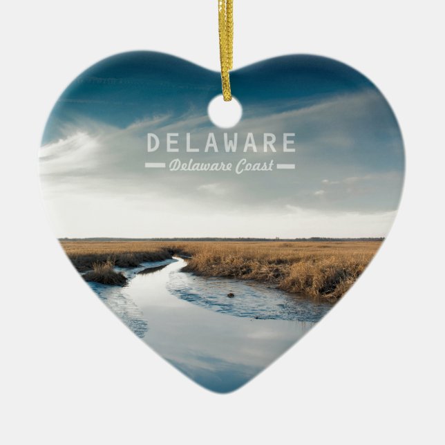 Delaware. Ceramic Tree Decoration (Front)