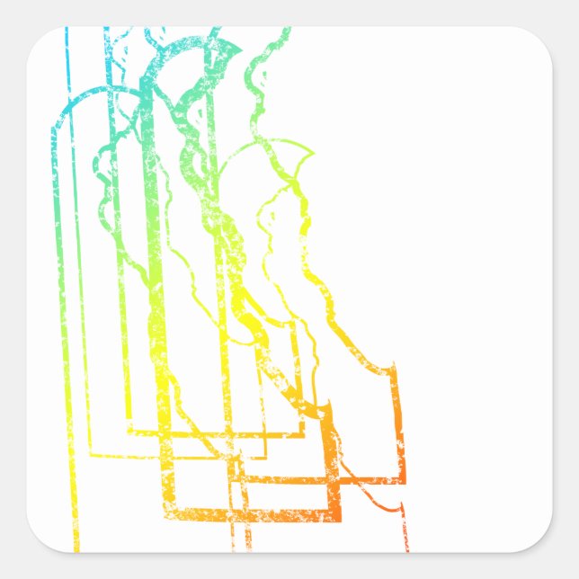 delaware chill blur square sticker (Front)
