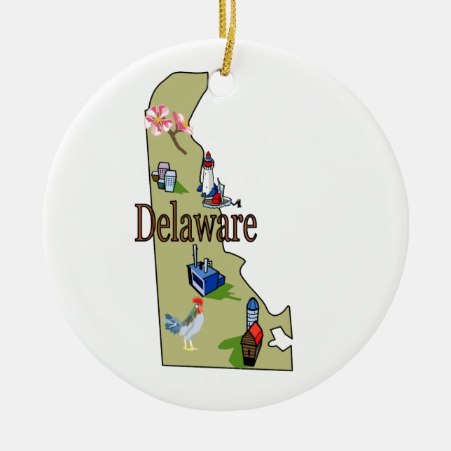 Delaware Christmas Tree Ornament (Front)