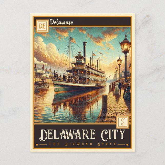 Delaware City, Delaware | Vintage Postcard (Front)