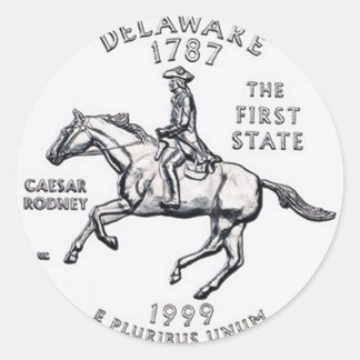Delaware Classic Round Sticker