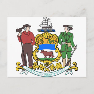 Delaware Coat of Arms Postcard