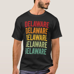 Delaware County Pennsylvania Rainbow Text Design T-Shirt