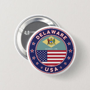 Delaware, Delaware t-shirt, Delaware sticker 6 Cm Round Badge