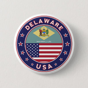 Delaware, Delaware t-shirt, Delaware sticker 6 Cm Round Badge