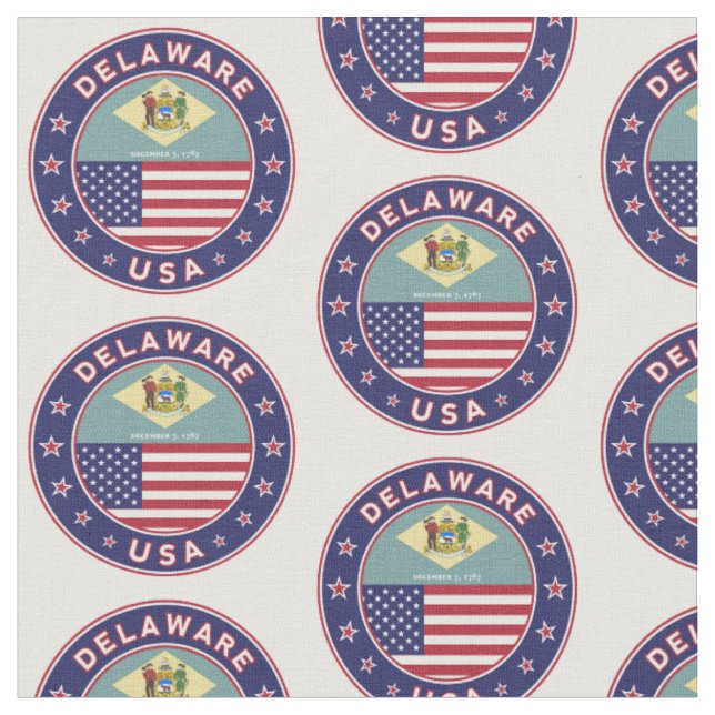 Delaware, Delaware t-shirt, Delaware sticker Fabric (Close Up)