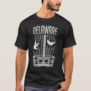 Delaware Disc Golf Player Breaking Chains Birdie T-Shirt