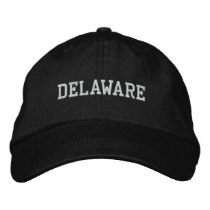 Delaware Embroidered Adjustable Cap Black
