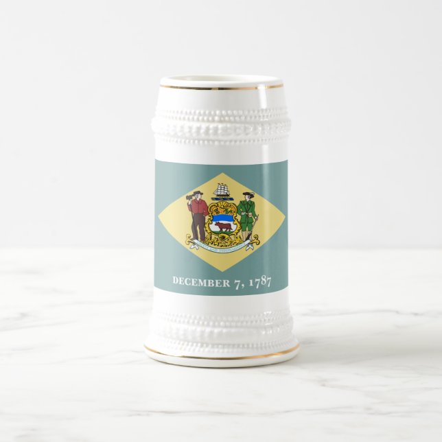 DELAWARE FLAG BEER STEIN (Center)