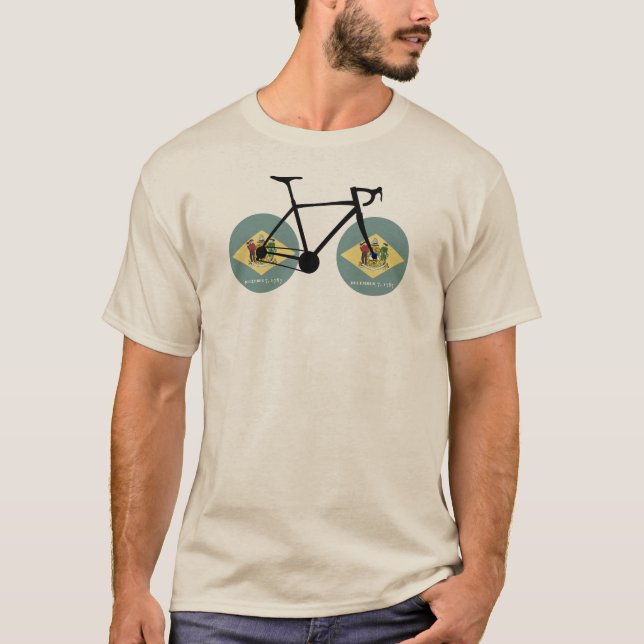 Delaware Flag Cycling T-Shirt (Front)