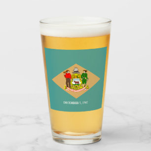 Delaware flag glass
