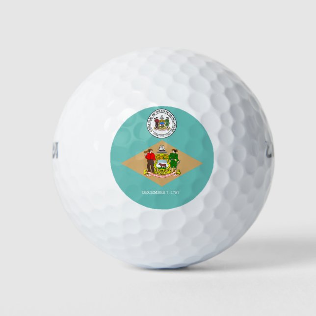 Delaware flag golf balls (Front)