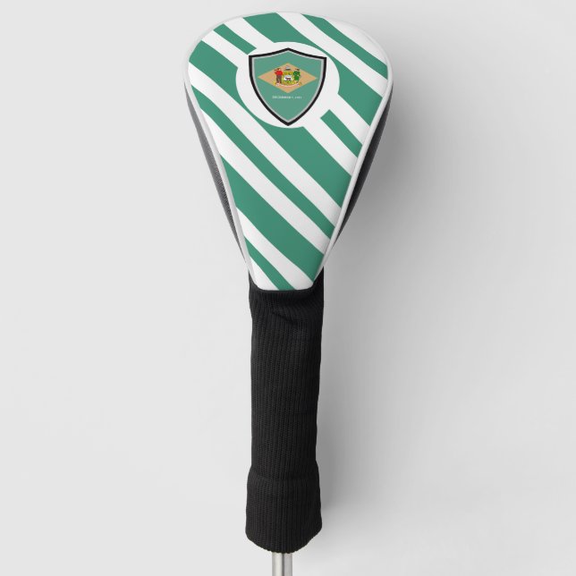 Delaware flag golf head cover (Front)