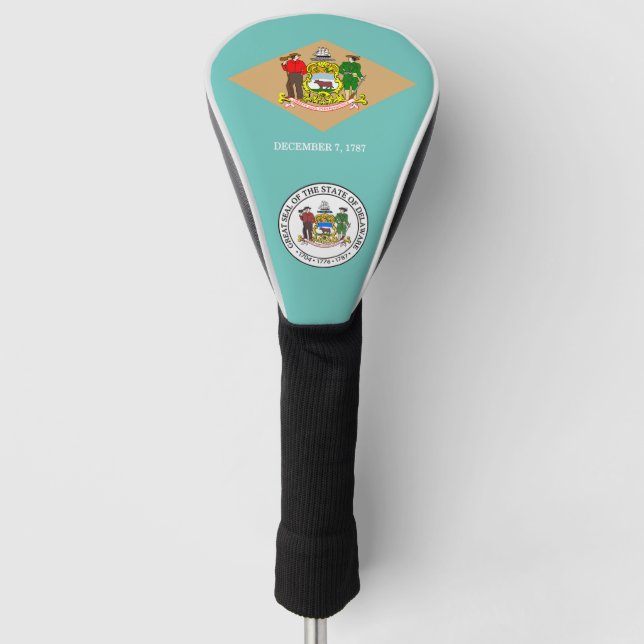 Delaware flag golf head cover (Front)