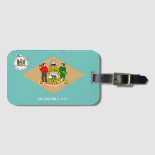 Delaware flag luggage tag