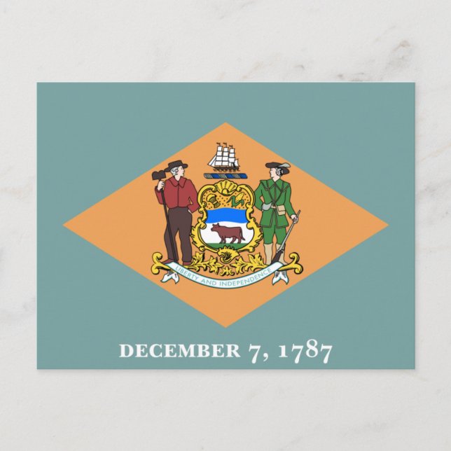 Delaware Flag Postcard (Front)