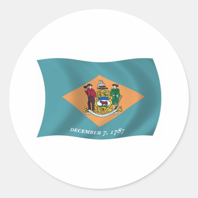 Delaware Flag Sticker (Front)
