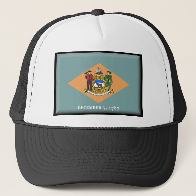 Delaware Flag Trucker Hat (Front)