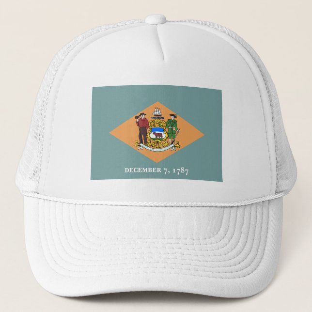 Delaware Flag Trucker Hat (Front)