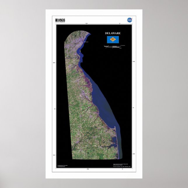 Delaware From Space Poster (Front)