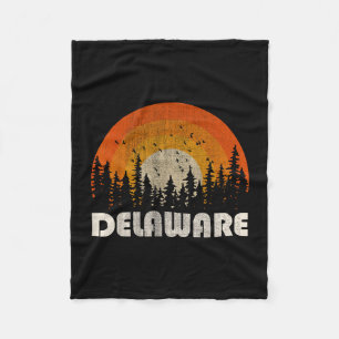 Delaware - funny nature vintage hiking 60s 70s 80s fleece blanket