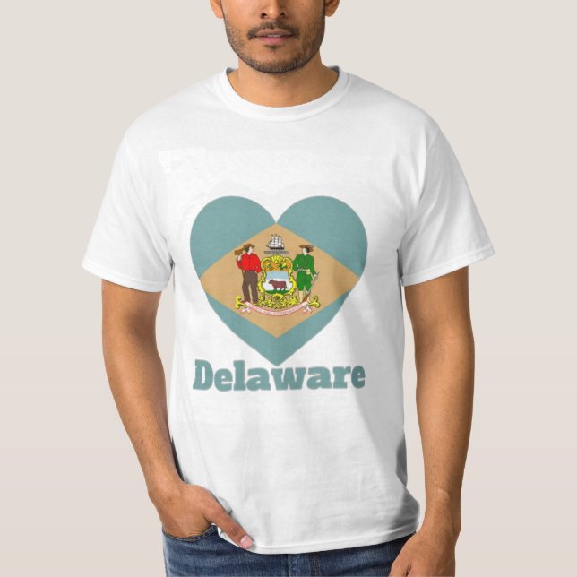 Delaware Heart Flag T-Shirt (Front)