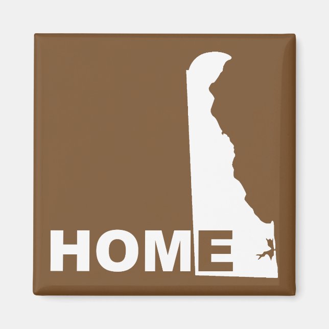 Delaware Home Away From State Fridge Magnet (Front)