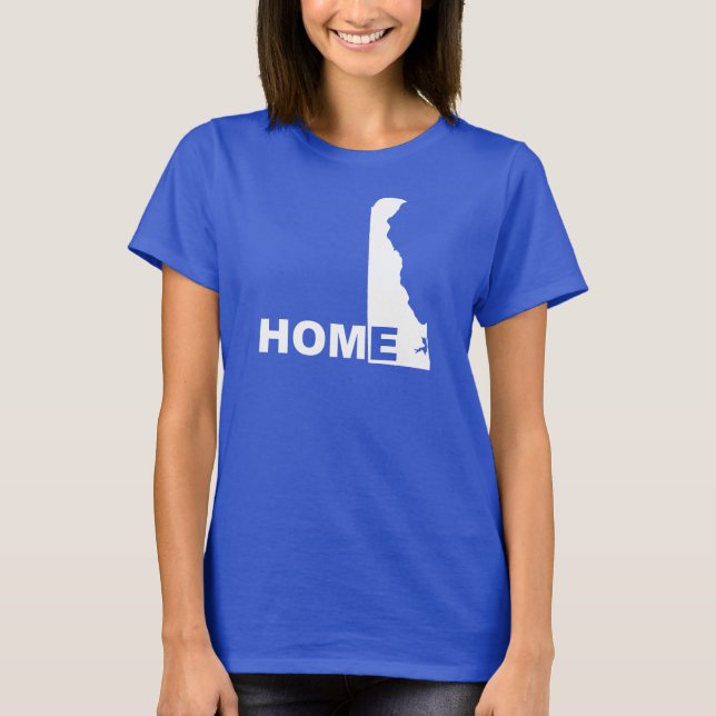 Delaware Home Away From State T-Shirt Tees (Front)