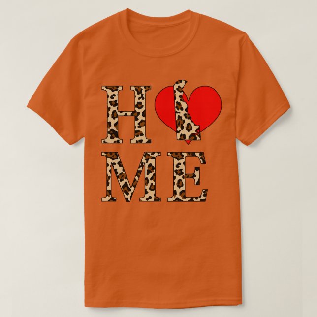 Delaware Home Leopard Print T-Shirt (Design Front)
