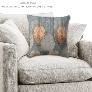 Delaware Horseshoe Crab Pillow – Coastal Decor