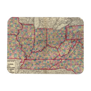 Delaware, Illinois, Indiana, and Iowa Magnet