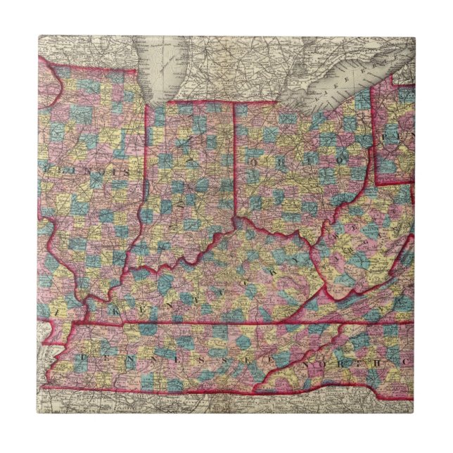 Delaware, Illinois, Indiana, and Iowa Tile (Front)