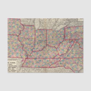Delaware, Illinois, Indiana, and Iowa Tissue Paper