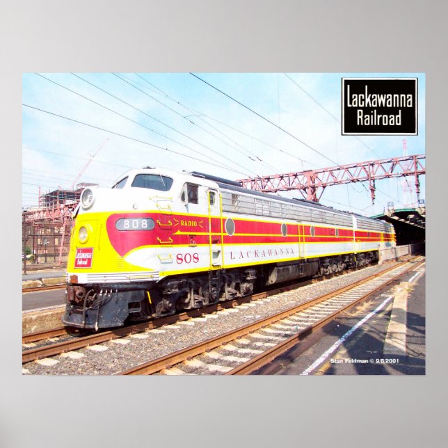 Delaware Lackawanna and Western Locomotive 808 Poster (Front)