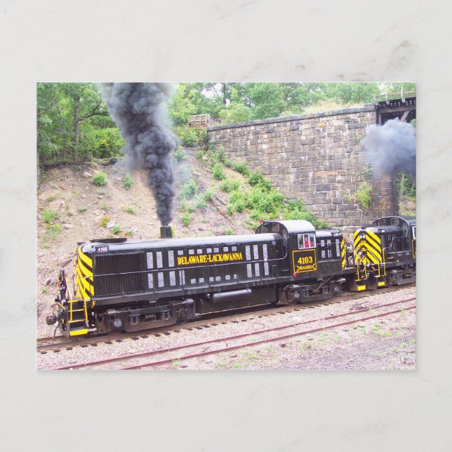 Delaware Lackawanna Railroad Company Alco RS-3s Postcard (Front)