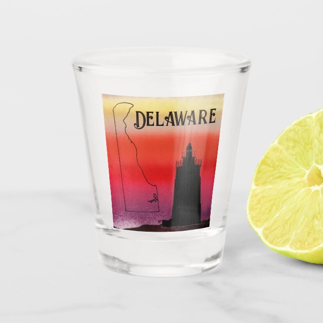 Delaware Lighthouse Shot Glass (Front)