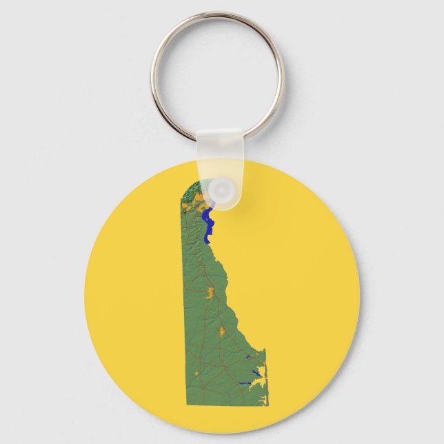 Delaware Map Keychain (Front)
