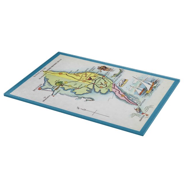 Delaware Maryland Vintage Map  Cutting Board (Corner)