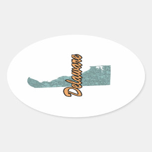 Delaware Oval Sticker