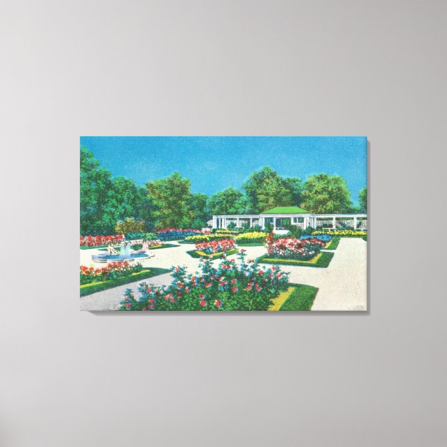 Delaware Park Rose Garden View Canvas Print (Front)