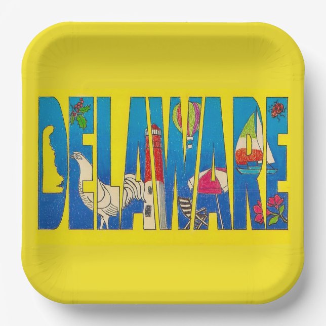 Delaware Party Paper Plate (Front)