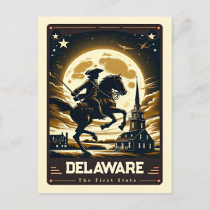 Delaware   Patriotic Spirit Vintage Postcard