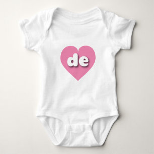 Delaware pink heart - I love de Baby Bodysuit