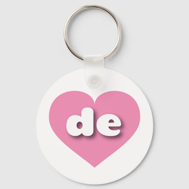 Delaware pink heart - I love de Key Ring (Front)