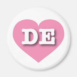 Delaware Pink Heart - I love DE Magnet